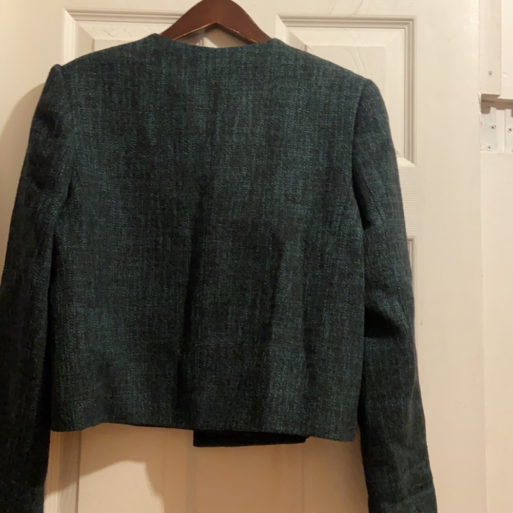 Classic Double-Breasted Blazer in Dark Green - Picture 5 of 10